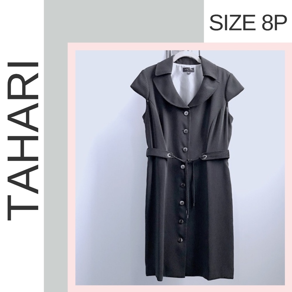 ✨ NWT ✨ Tahari Pinstripe Sheath Dress (size 8P)